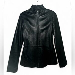 Vintage Wilson’s soft leather maxima zip up jacket in size small, satun lining